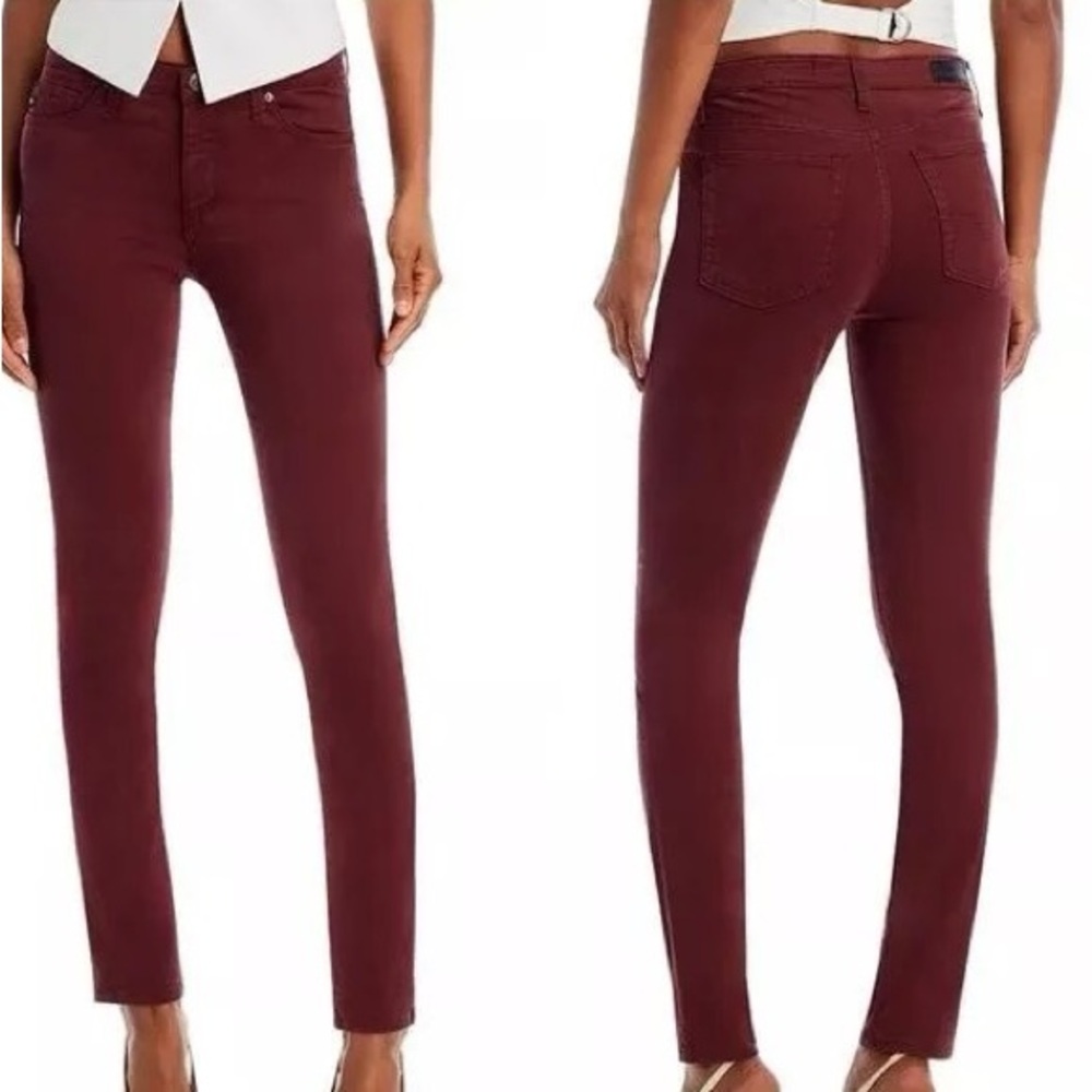 Adriano Goldschmied AG Women’s Midrise Cigarette Red Jeans Size: 26R